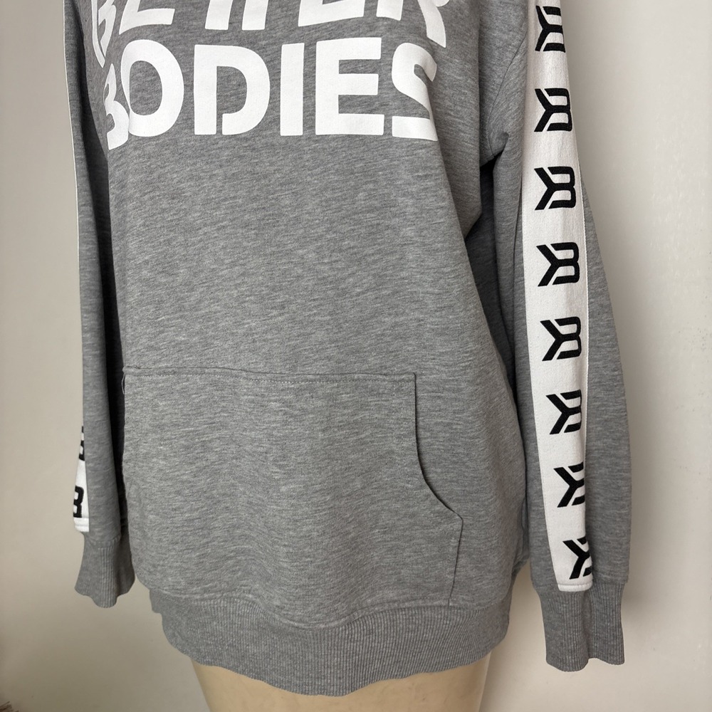 Better Bodies Hoodie Sweatshirt Bodybuilding Oversized Size S gray *flaw* gym - Picture 4 of 12